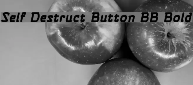 Self Destruct Button BB Bold Font examples