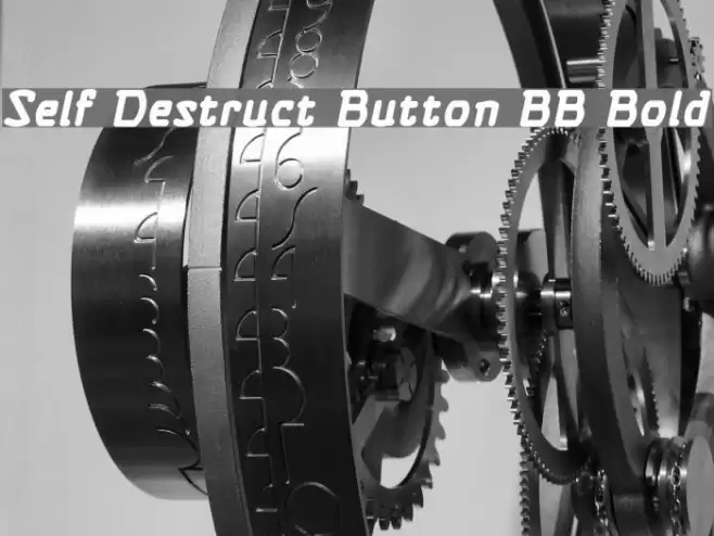 Self Destruct Button BB Bold Font examples