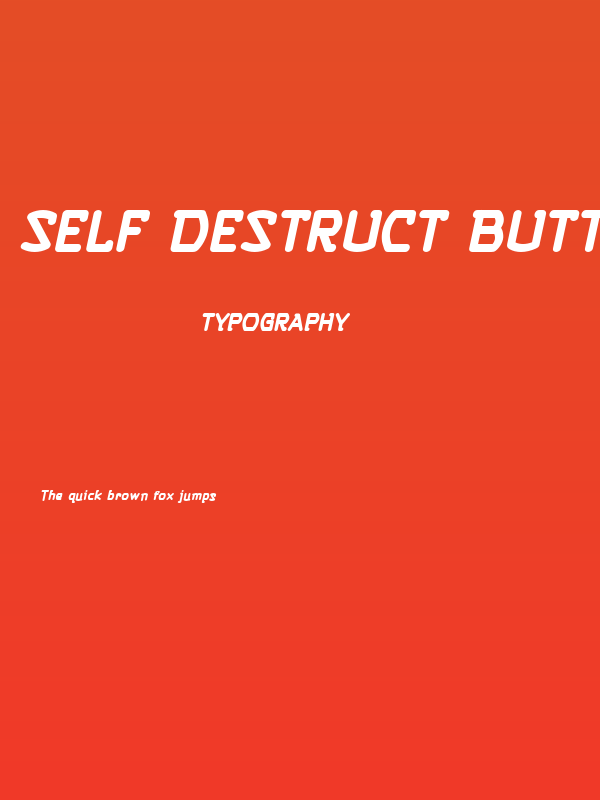 Self Destruct Button BB Bold Poster