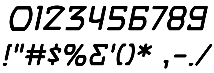 Self Destruct Button BB Italic Font OTHER CHARS