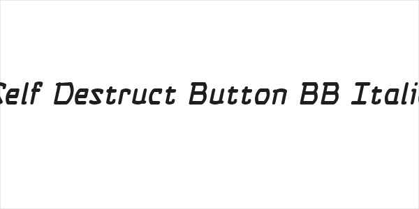 Self Destruct Button BB Italic Logo