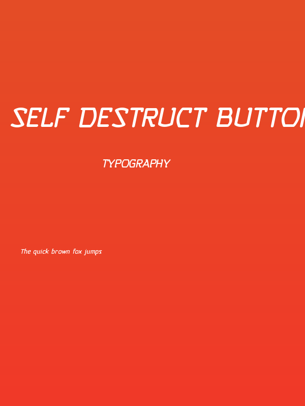 Self Destruct Button BB Italic Poster
