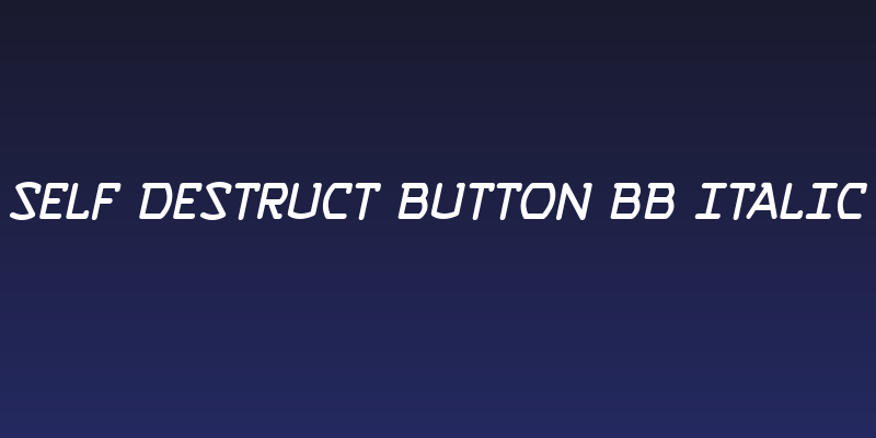 Self Destruct Button BB Italic Social Header