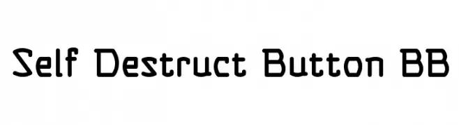 Self Destruct Button BB  नि: शुल्क फ़ॉन्ट्स डाउनलोड