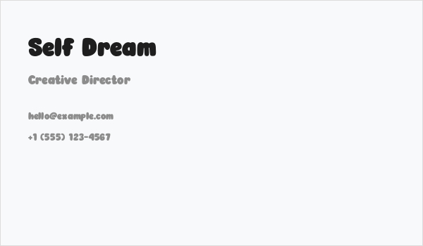 Self Dream Business Card