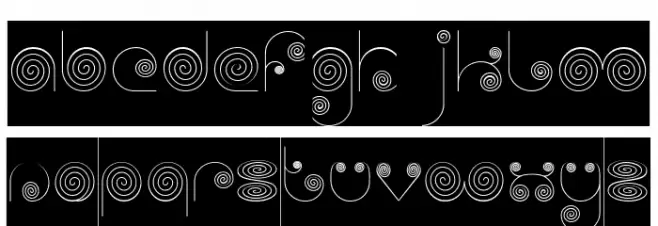 Self Region-Inverse フォント 小文字