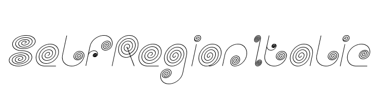 Self Region Italic  Скачать бесплатные шрифты