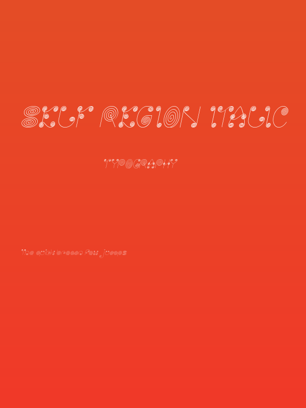 Self Region Italic Poster