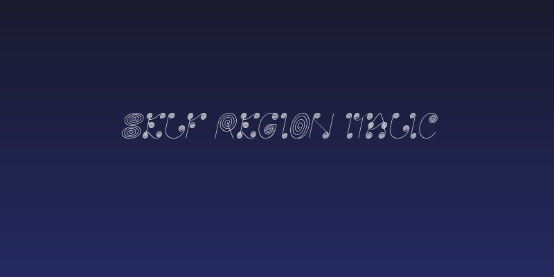 Self Region Italic Social Header