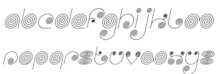 Self Region Italic Font LOWERCASE