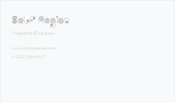 Self Region Business Card