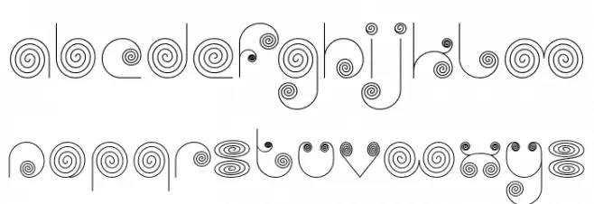Self Region Schriftart Kleinbuchstaben