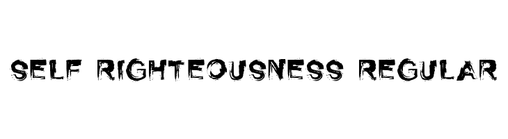 Self Righteousness Regular  Free Fonts Download