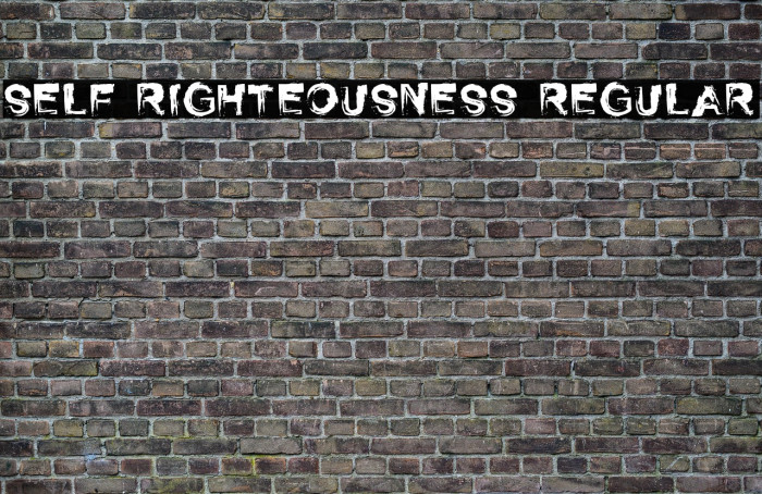 Self Righteousness Regular Font examples