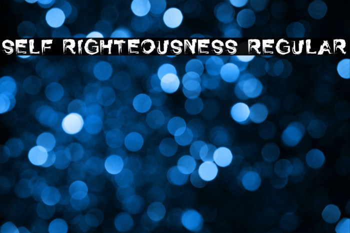 Self Righteousness Regular Font examples