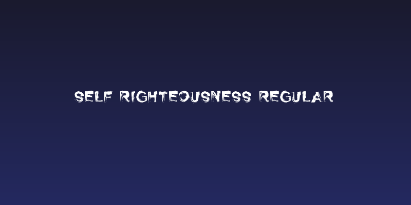 Self Righteousness Regular Social Header