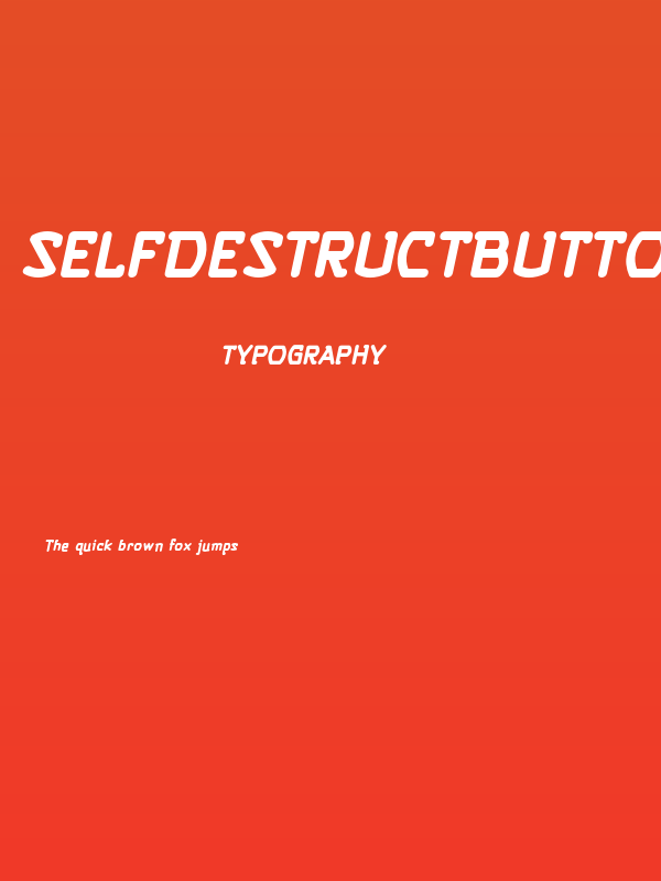 SelfDestructButtonBB-Bold Poster