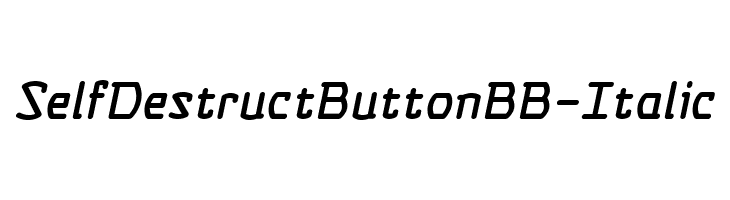 SelfDestructButtonBB-Italic Font