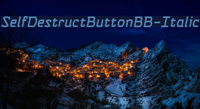 SelfDestructButtonBB-Italic Font examples