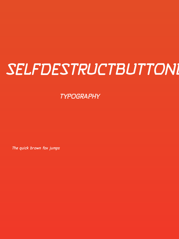 SelfDestructButtonBB-Italic Poster