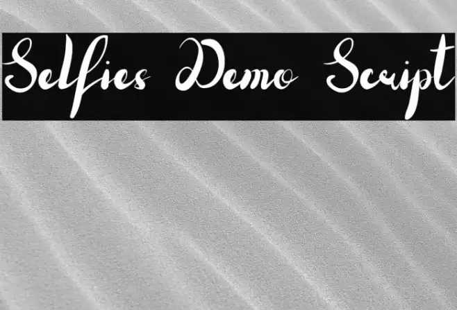 Selfies Demo Script Font examples