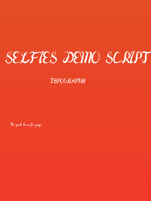 Selfies Demo Script Poster