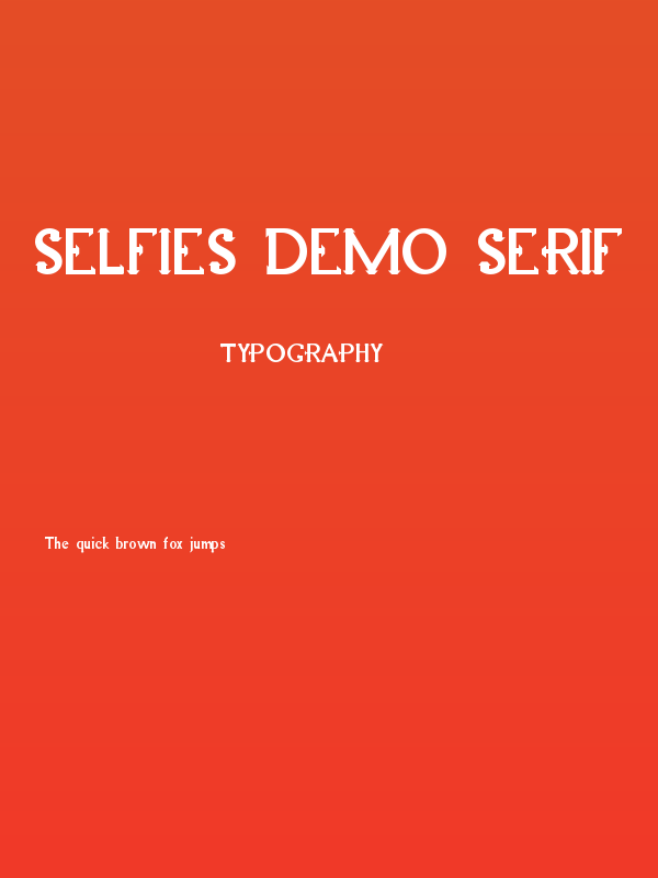 Selfies Demo Serif Poster