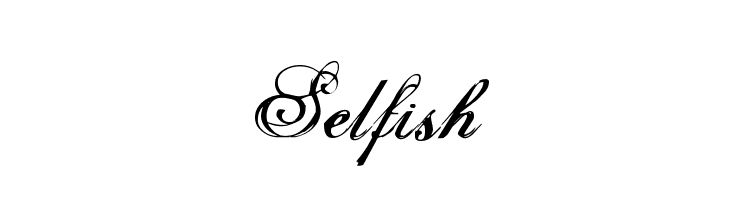Selfish Font
