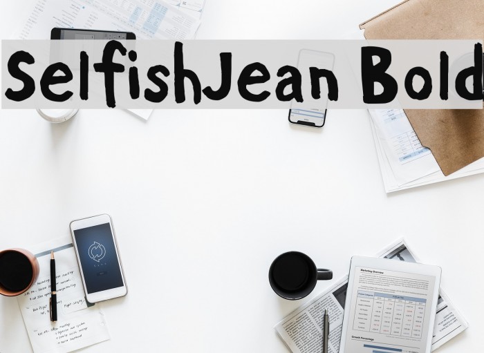 SelfishJean Bold Font examples
