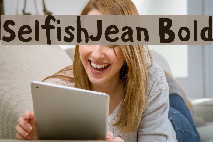 SelfishJean Bold Font examples