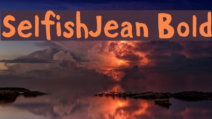 SelfishJean Bold Font examples