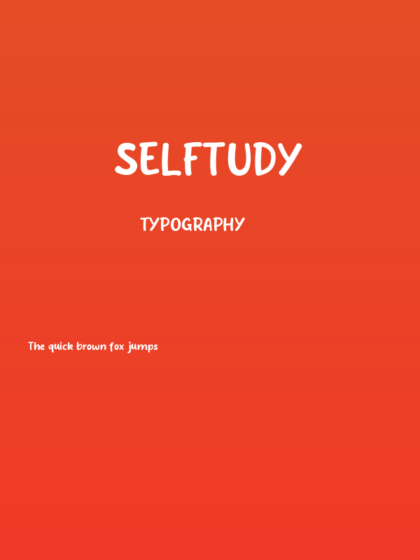 Selftudy Poster