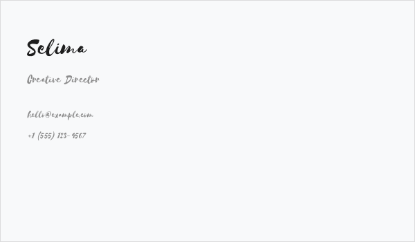 Selima Business Card