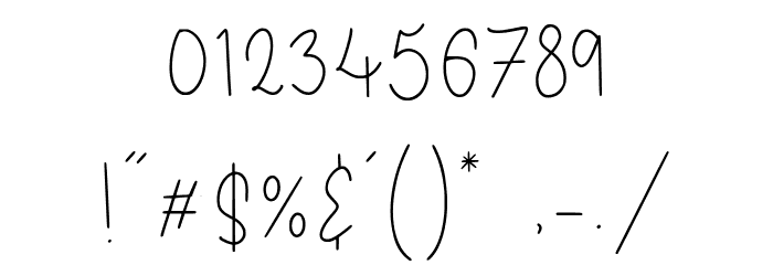 Selimut Hati Font OTHER CHARS