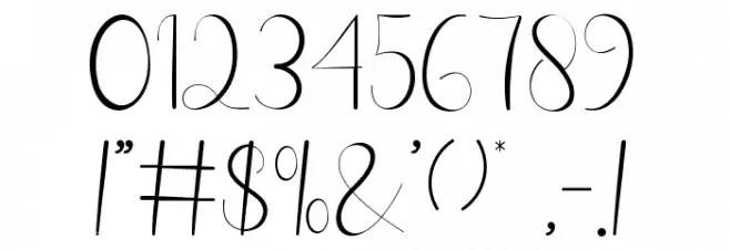 Selitta Script Font OTHER CHARS