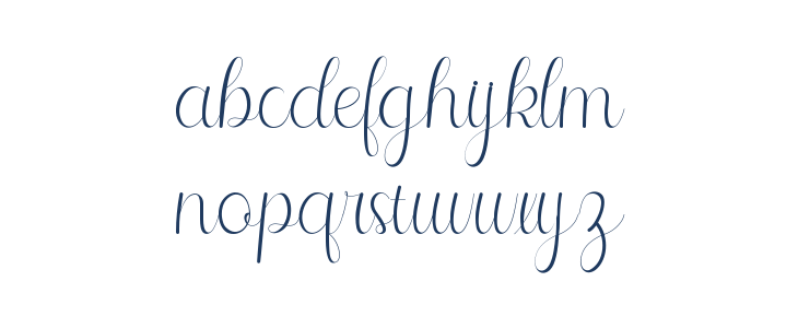 Selitta Script Lowercase