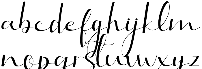 Selitta Font LOWERCASE