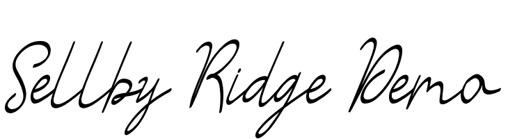 Sellby Ridge Demo  Free Fonts Download