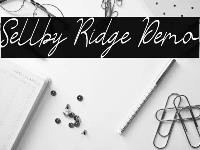 Sellby Ridge Demo Font examples