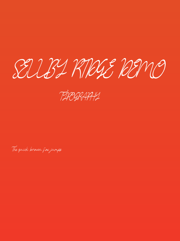 Sellby Ridge Demo Poster