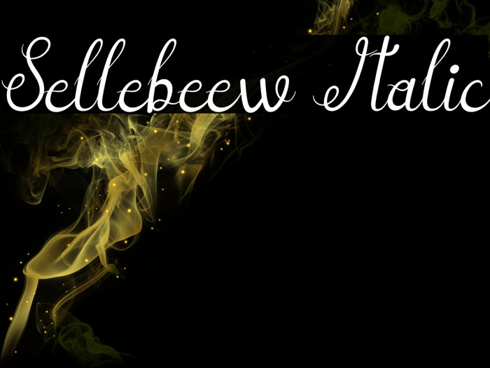 Sellebeew Italic Schriftart examples