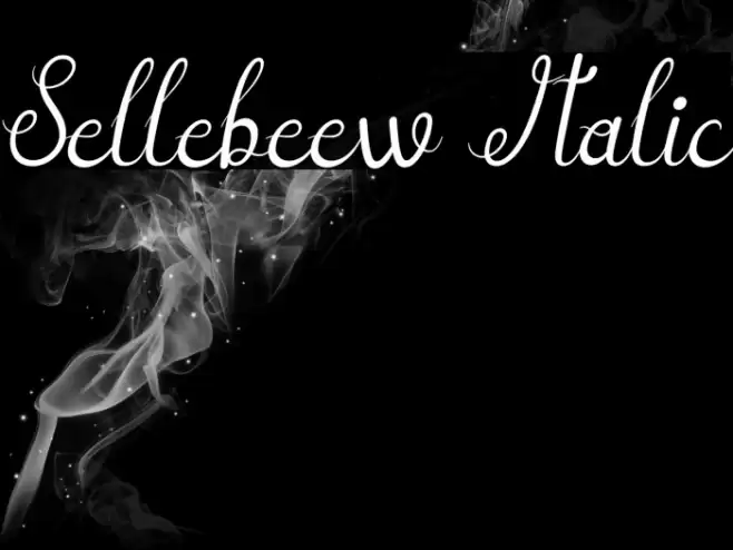 Sellebeew Italic Schriftart examples