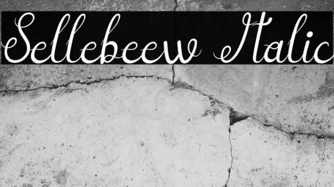 Sellebeew Italic Schriftart examples