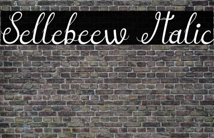 Sellebeew Italic Schriftart examples