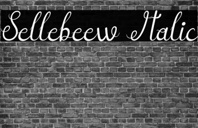 Sellebeew Italic Schriftart examples