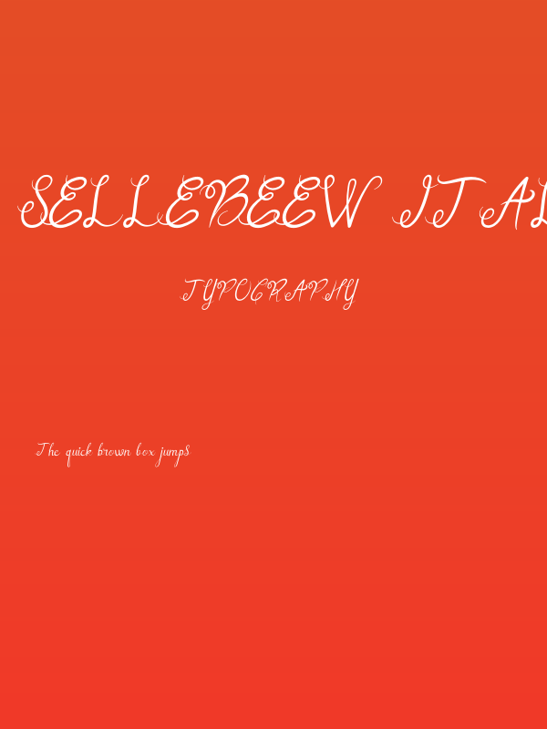 Sellebeew Italic Poster