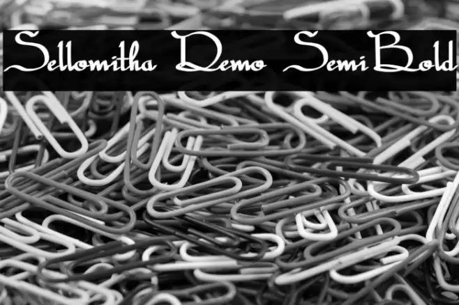 Sellomitha Demo SemiBold Font examples