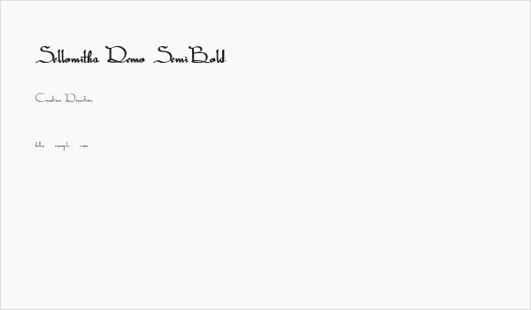 Sellomitha Demo SemiBold Business Card