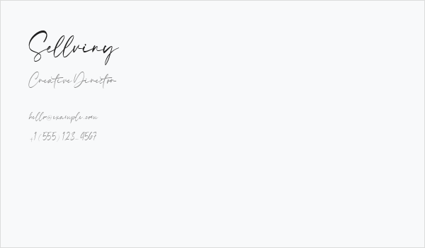 Sellviny Business Card