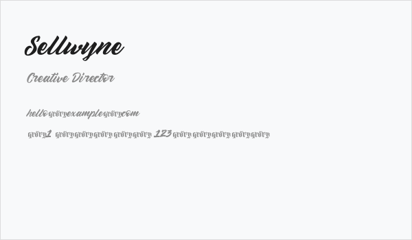 Sellwyne Business Card